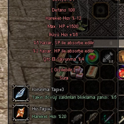  +6 hayalet surat zırh